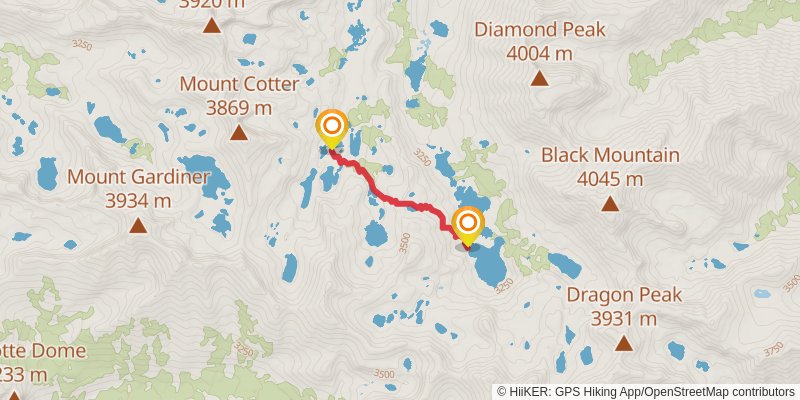 Rae Lakes Loop spur 1 Map