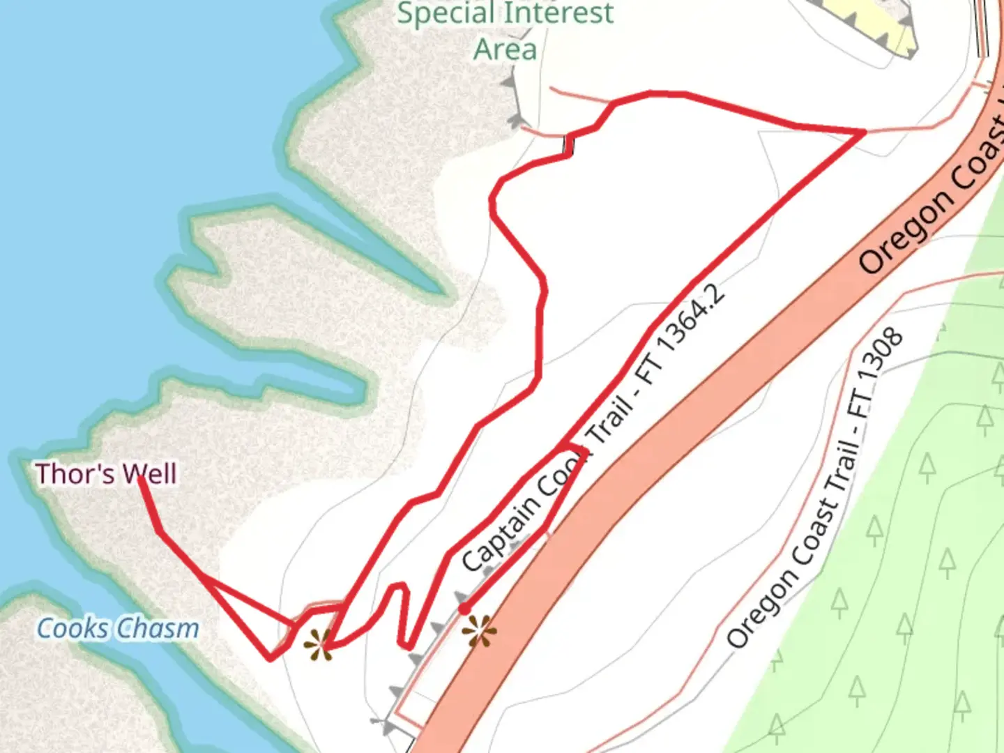 An image depicting the trail Captain Cook Point Loop and its surrounding area.
