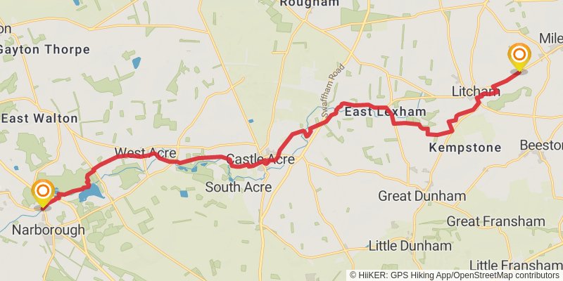 Cross Norfolk Trail stage 2 Map
