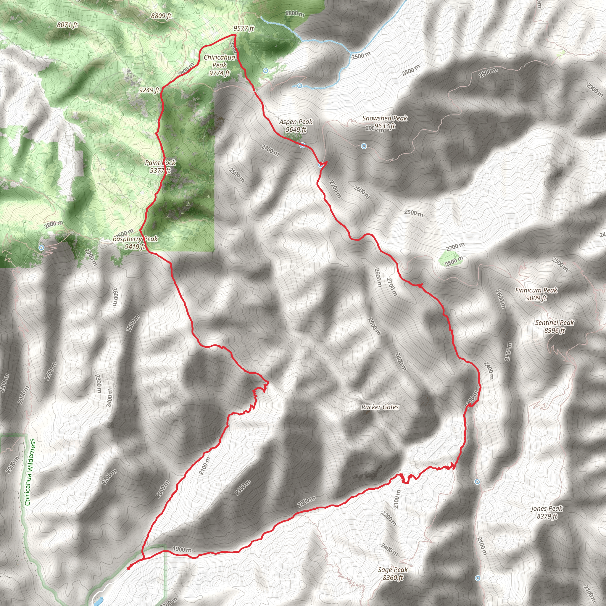 Raspberry Ridge and Crest via Rucker Trail mobile static map