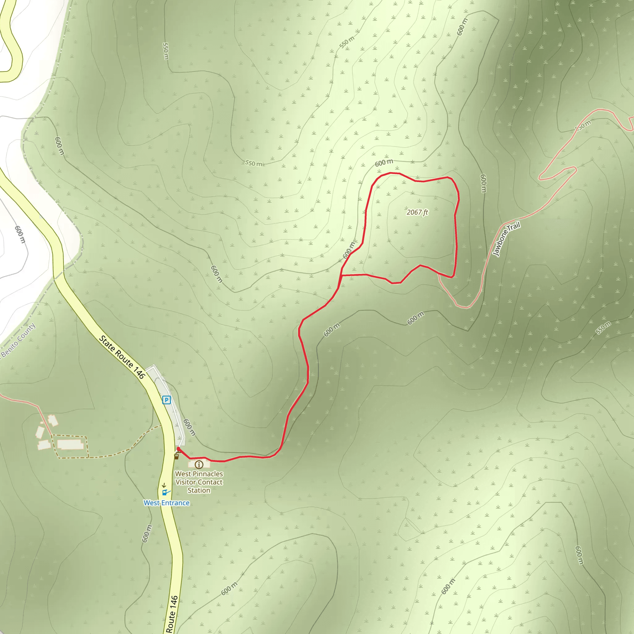 Prewett Point Trail mobile static map