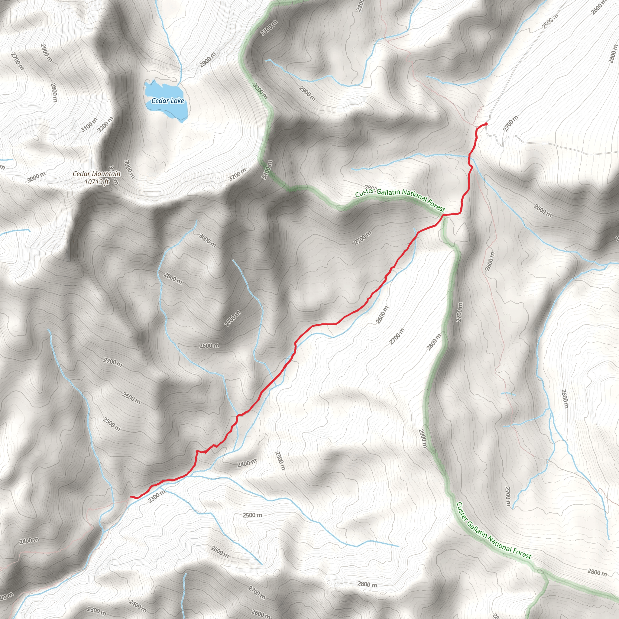 Pioneer Mountain Trail mobile static map