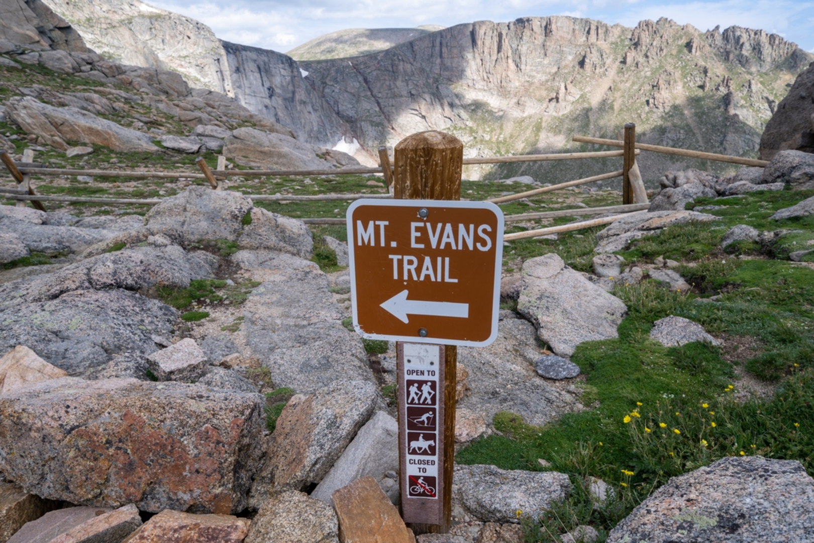 An image depicting the trail Mount Evans Summit Trail and its surrounding area.