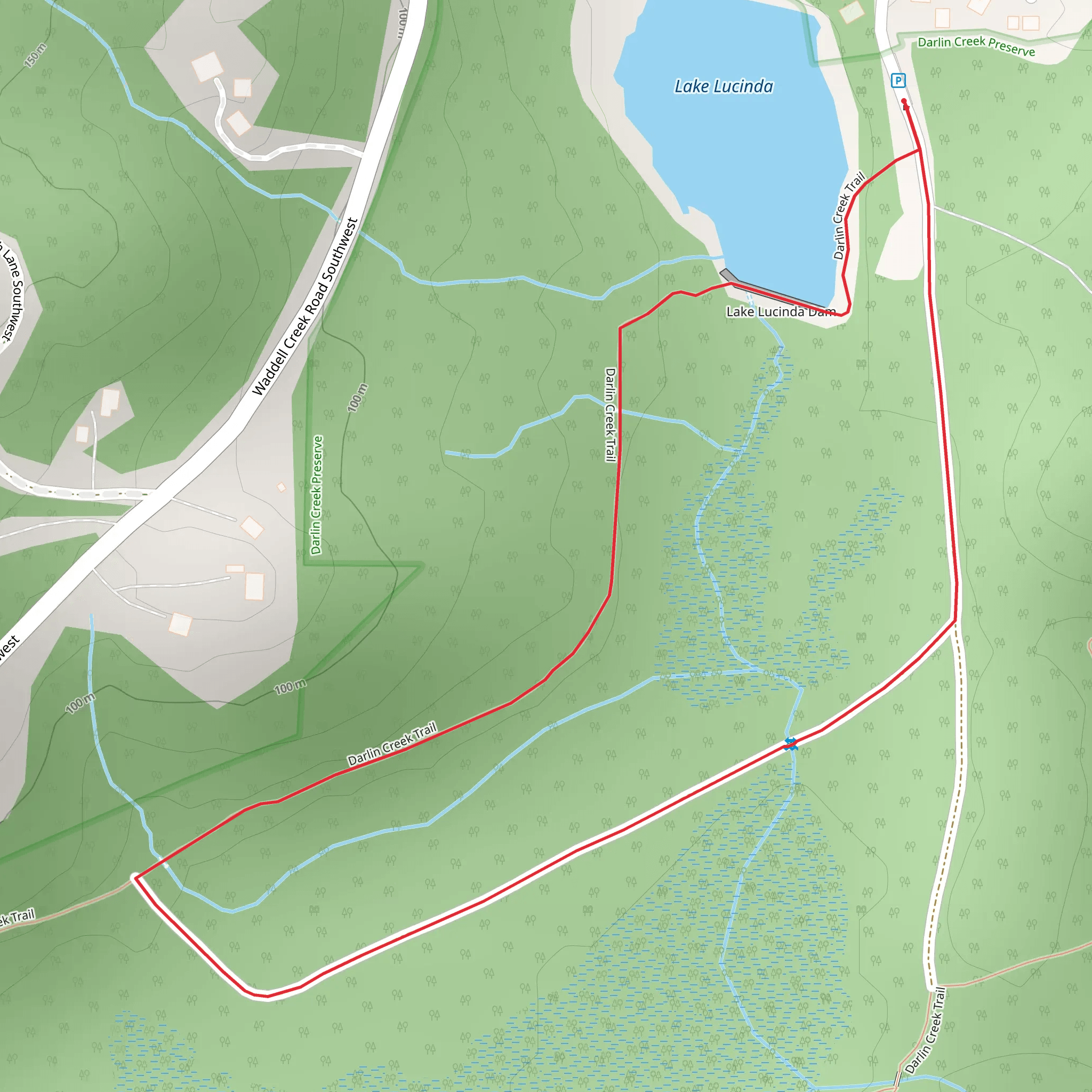 Darlin Creek Trail mobile static map