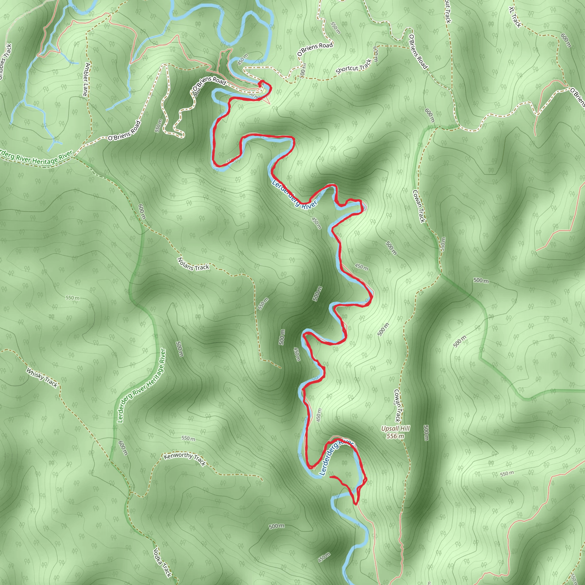 East Walk - Mine Camp Trail mobile static map