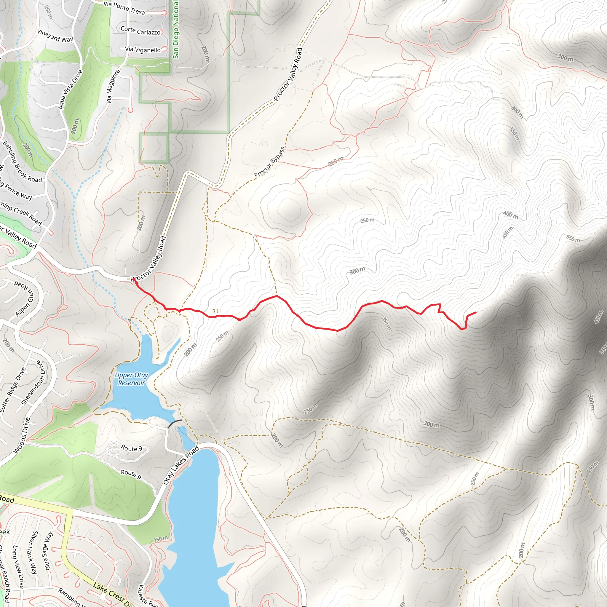 Proctor Valley Road mobile static map