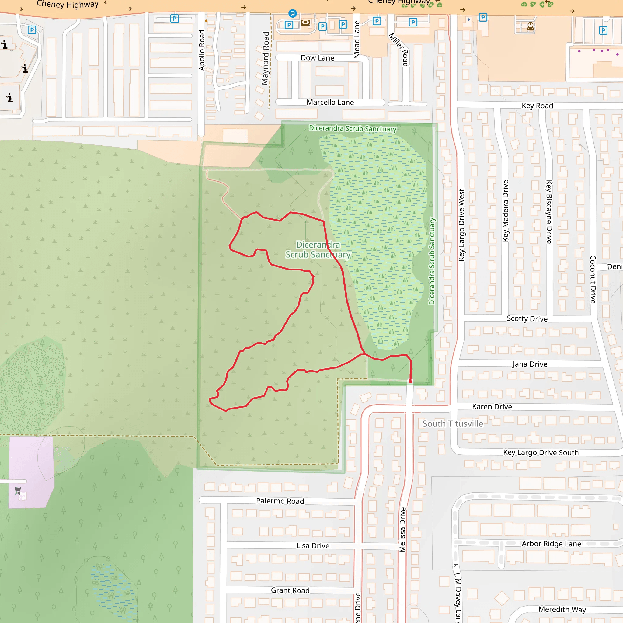 Karen Drive Loop mobile static map