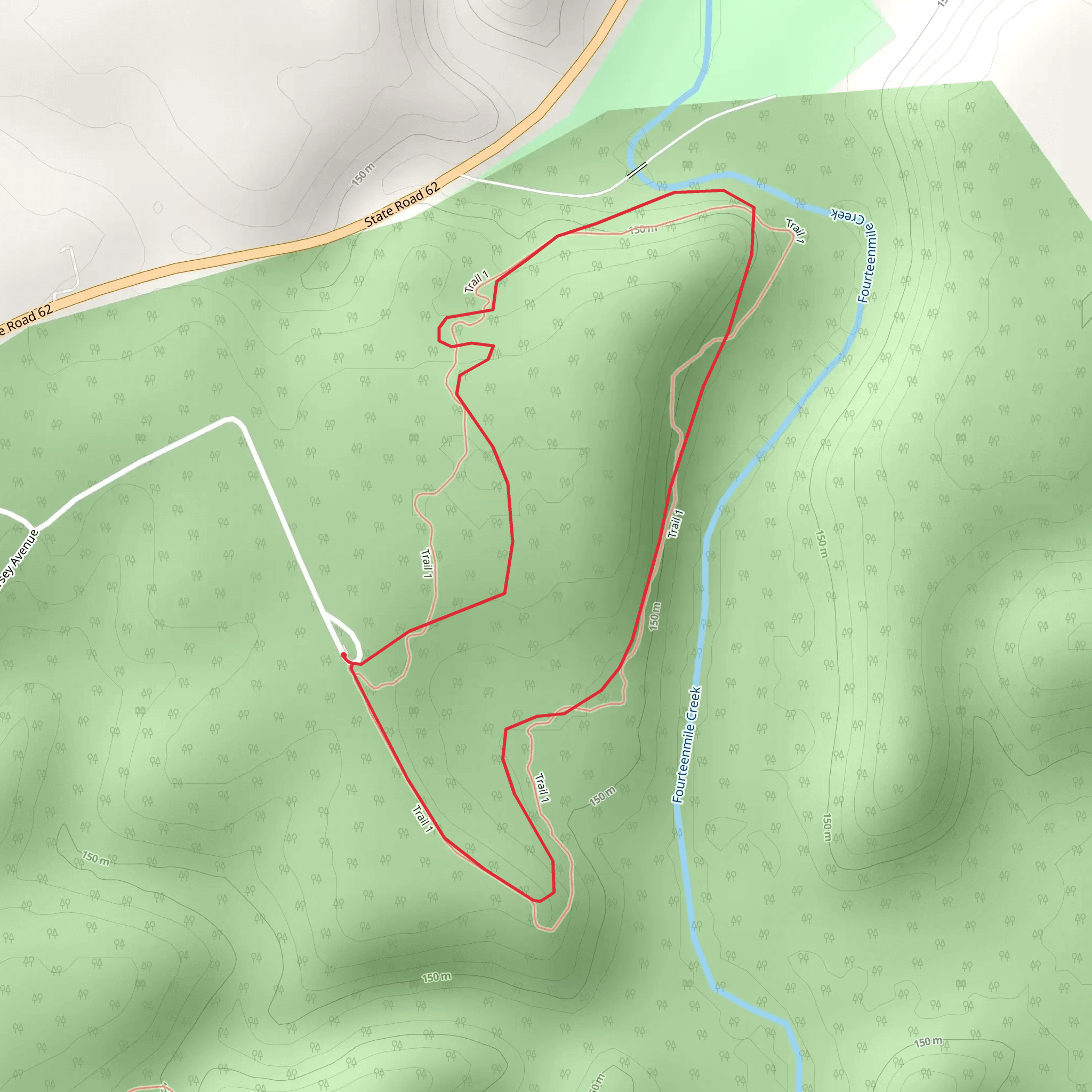 Fourteenmile Creek Loop mobile static map