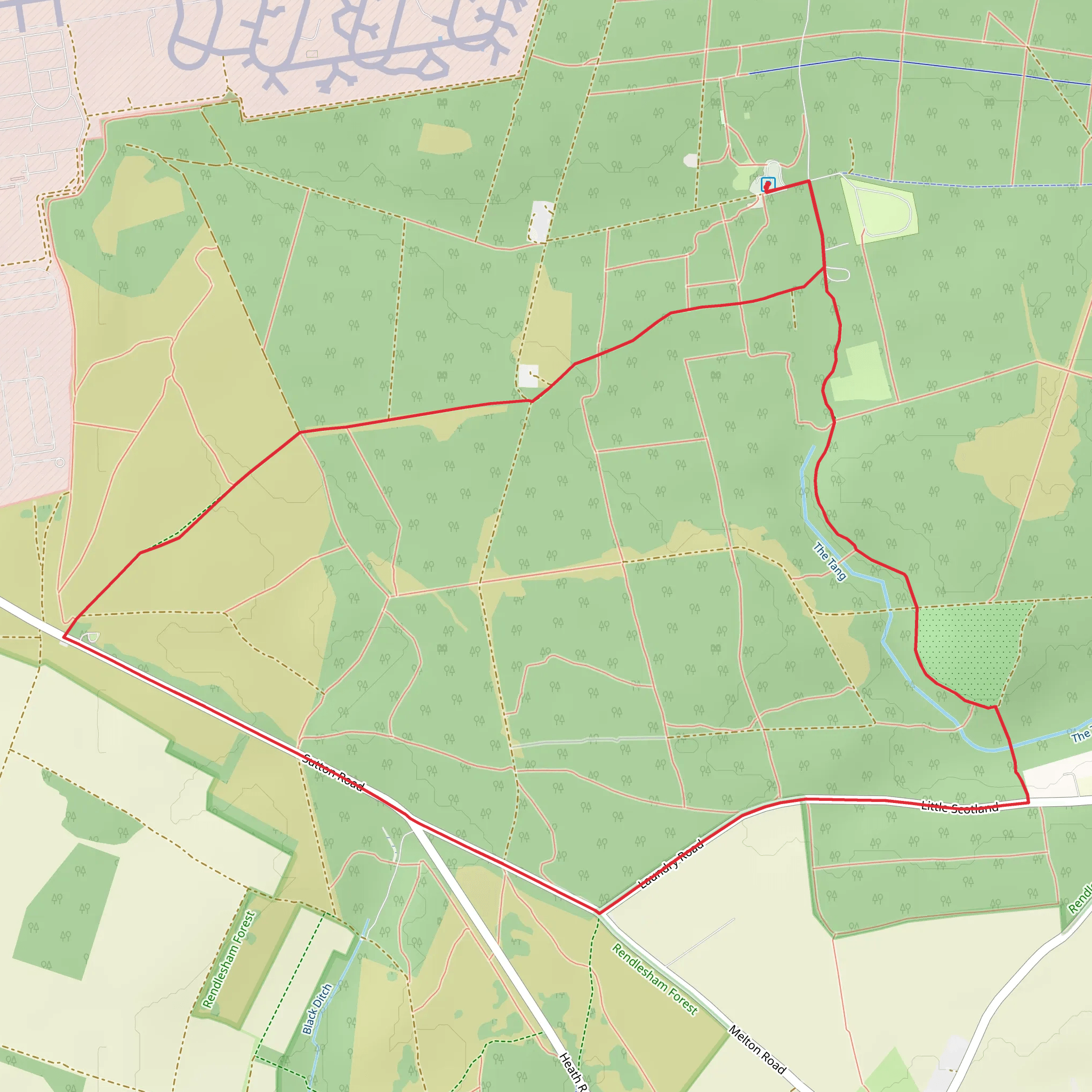 Rendlesham Forest Loop mobile static map