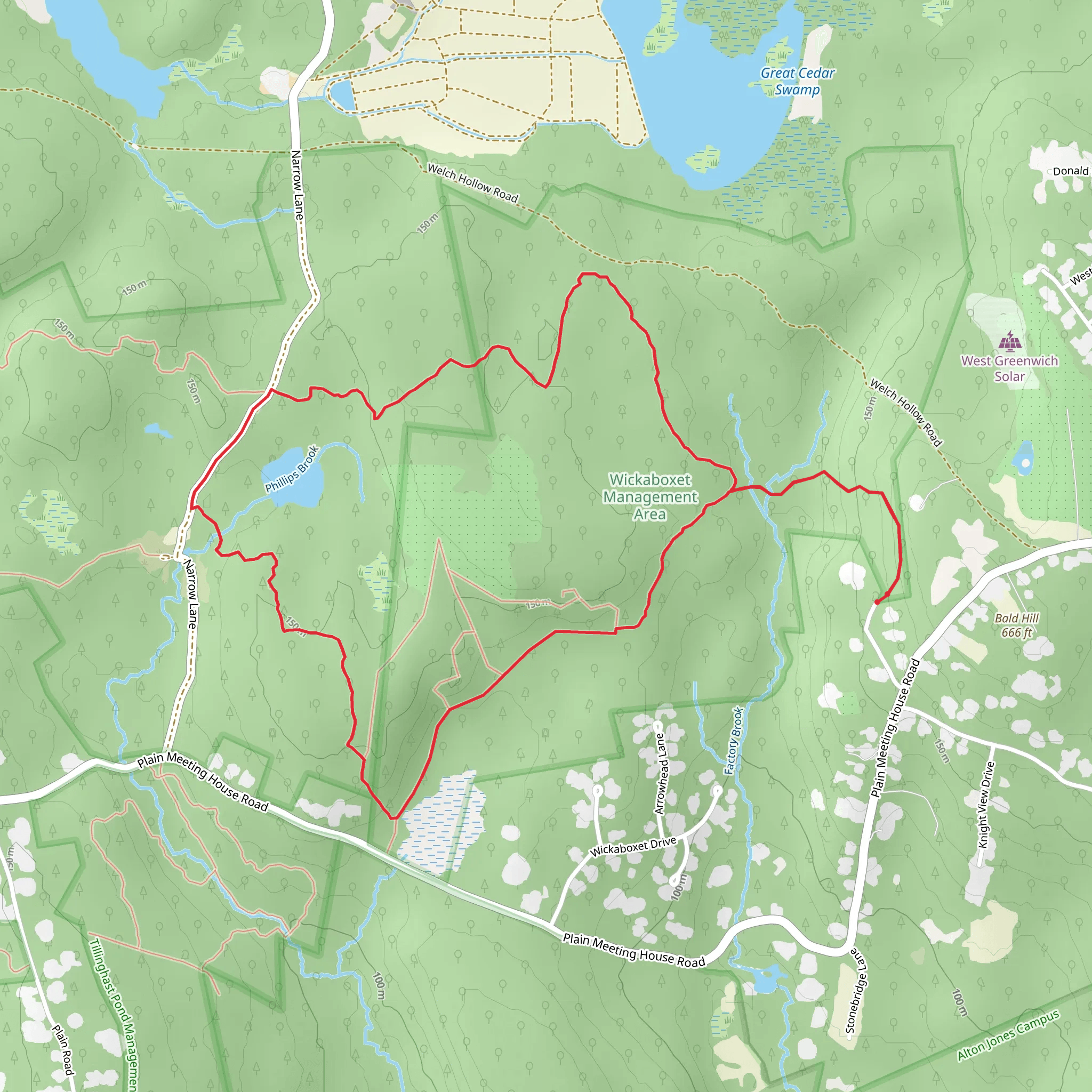 Wickaboxet Trail Loop mobile static map