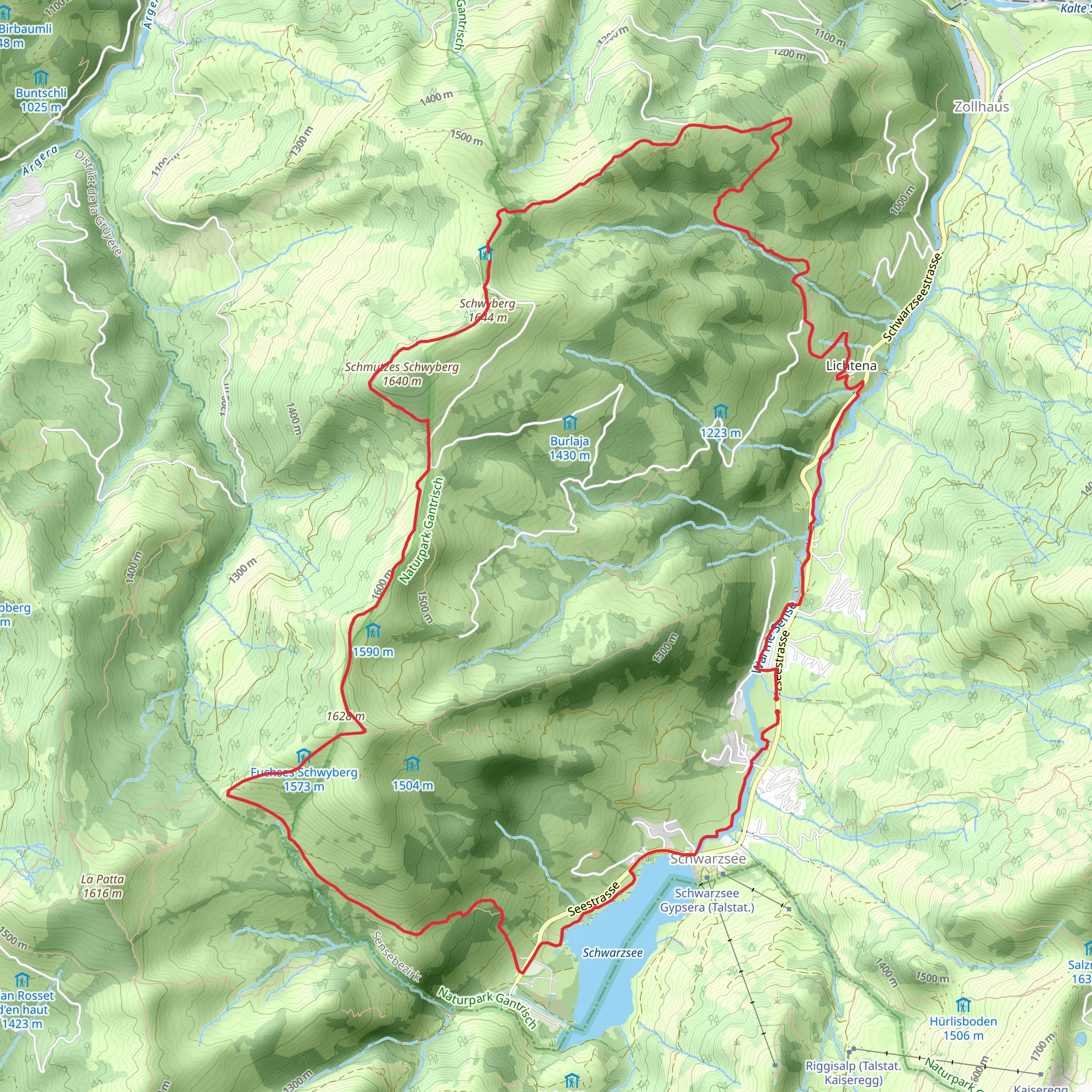 Schwyberg Loop Trail mobile static map