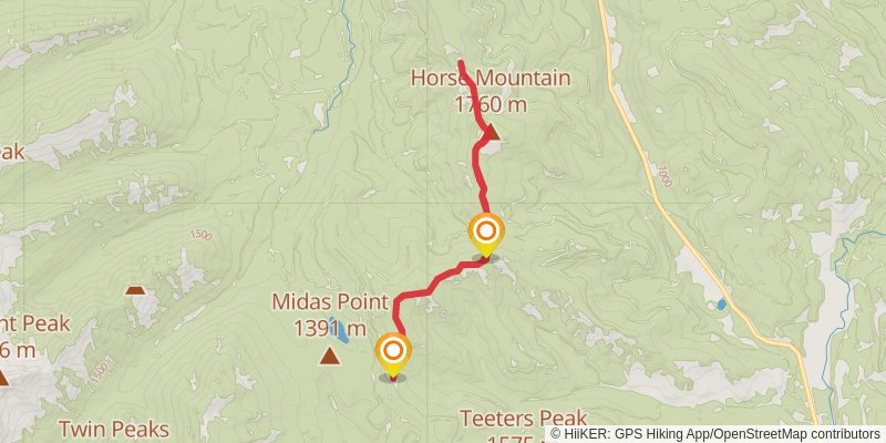 Horse Mountain via Libby Divide Trail stage 2 Map