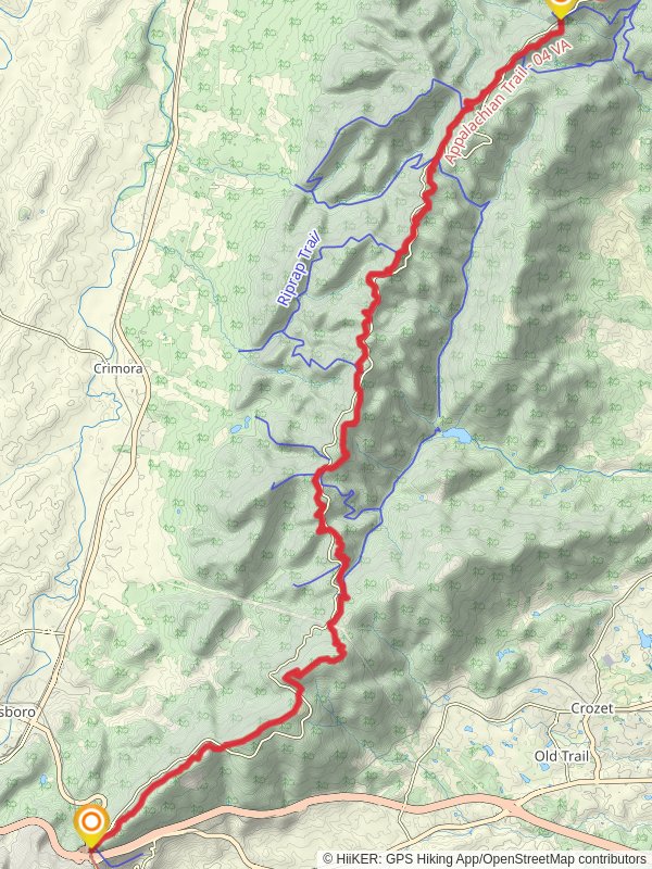 Appalachian Trail from Browns Gap