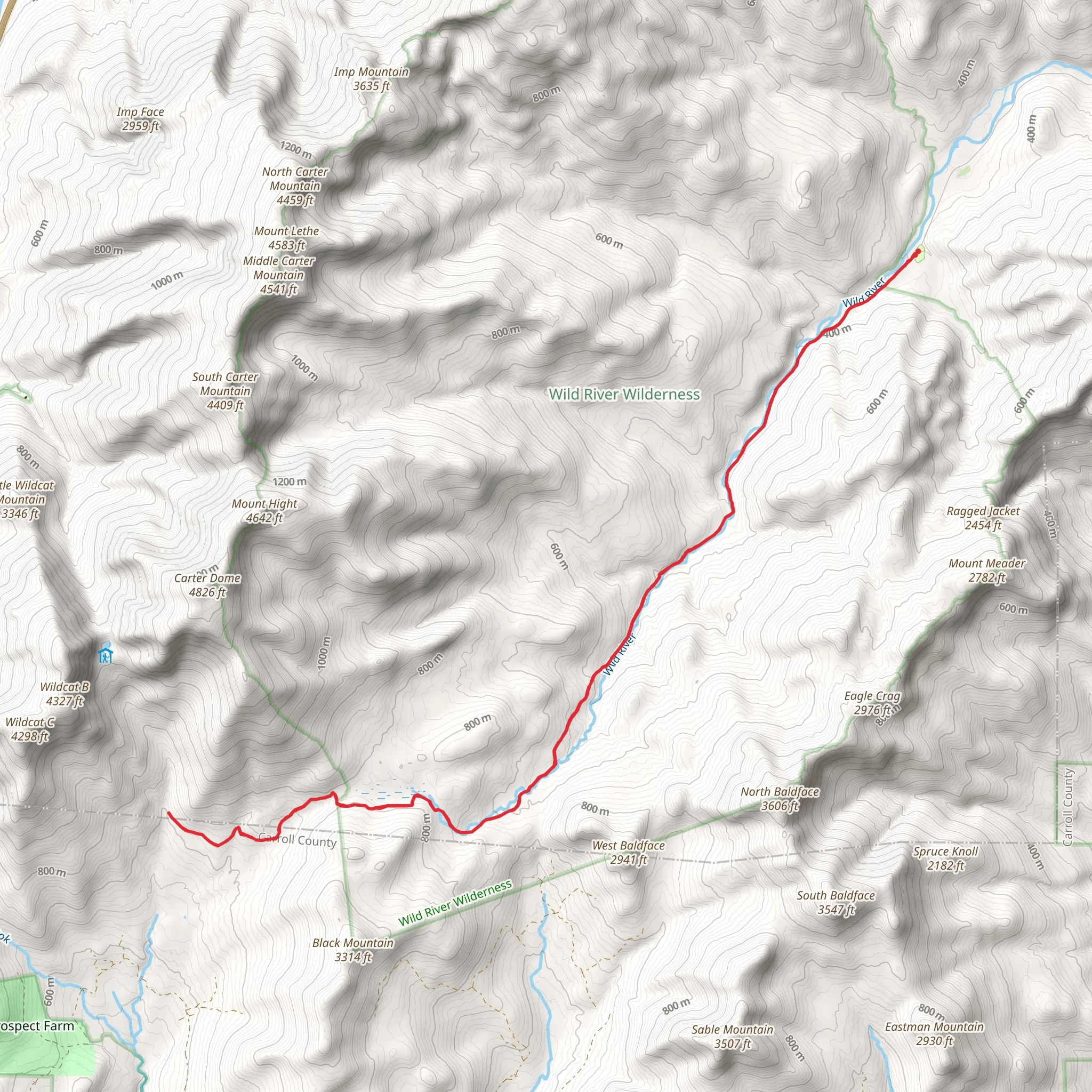 Wild River Trail mobile static map
