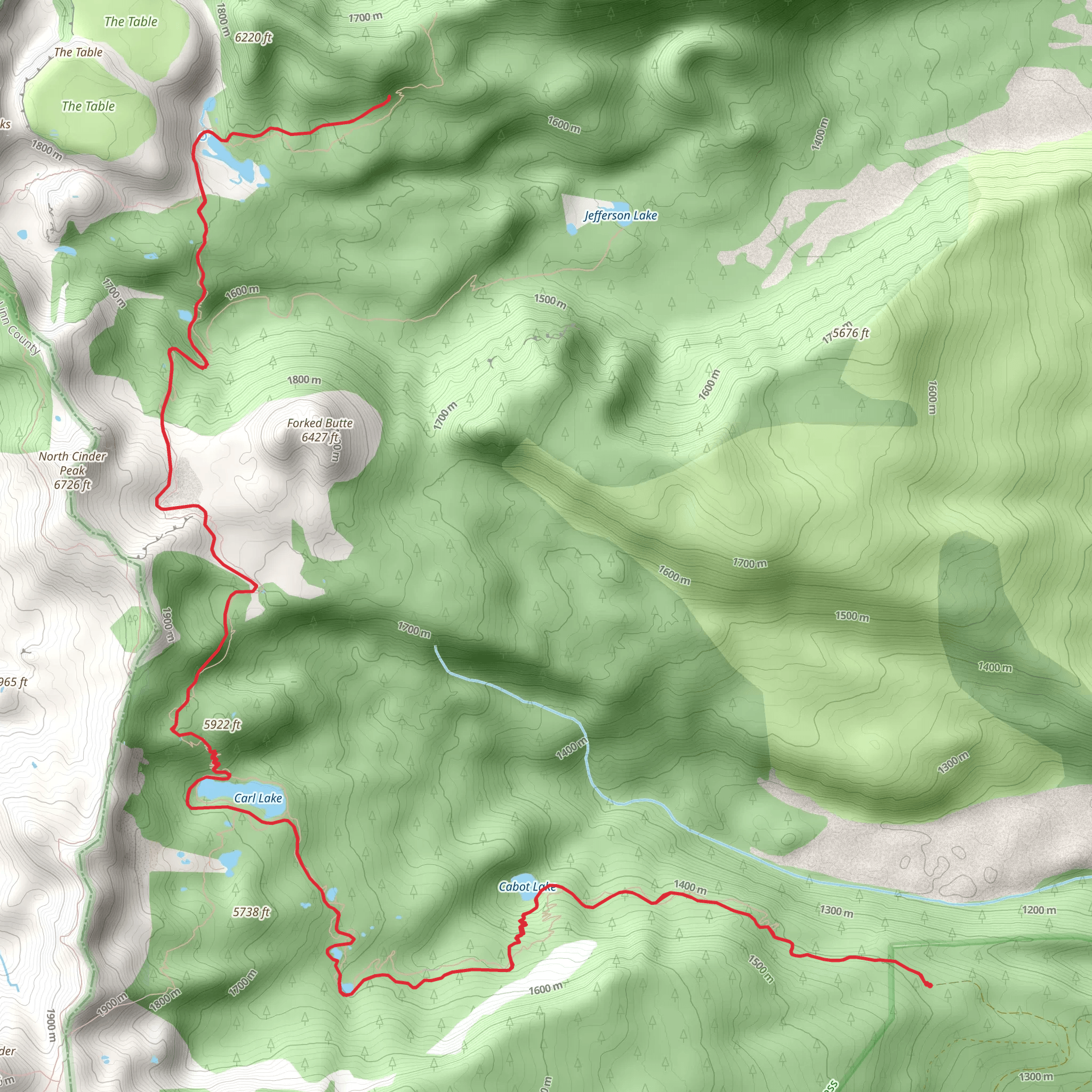 Cabot Lake Trail mobile static map