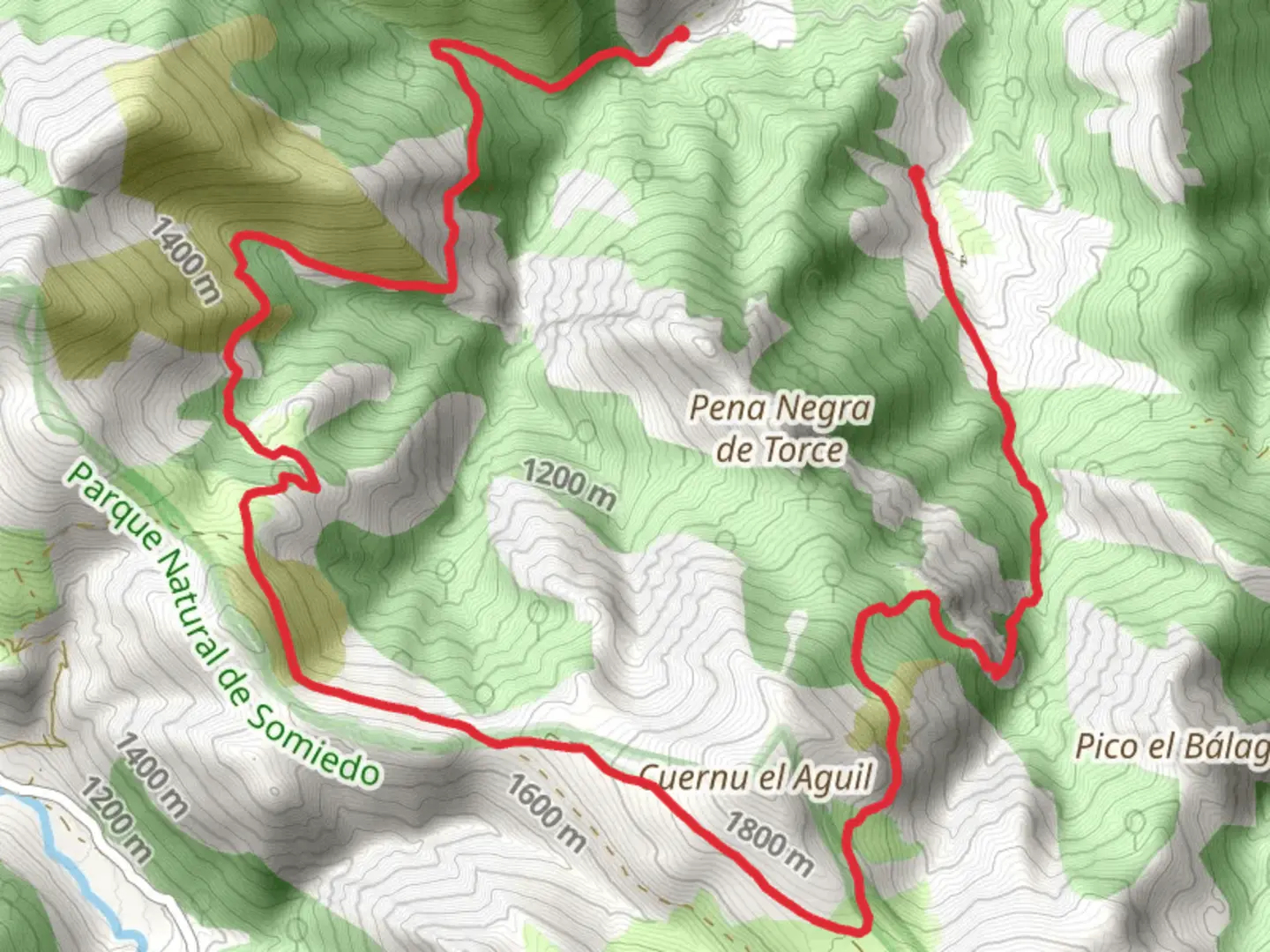 An image depicting the trail Brañas Teverganas Route and its surrounding area.