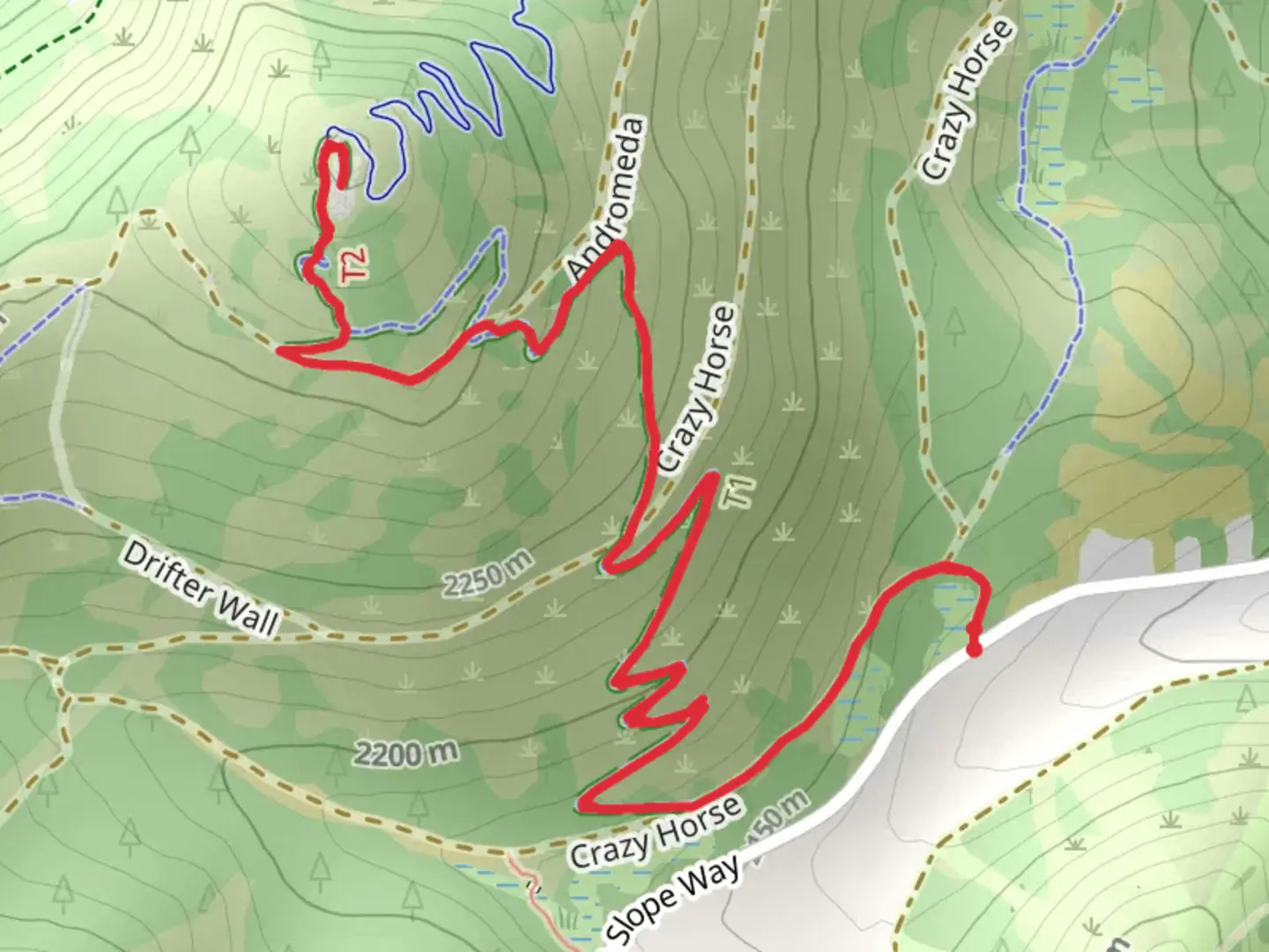 An image depicting the trail Hawk's Peak and its surrounding area.