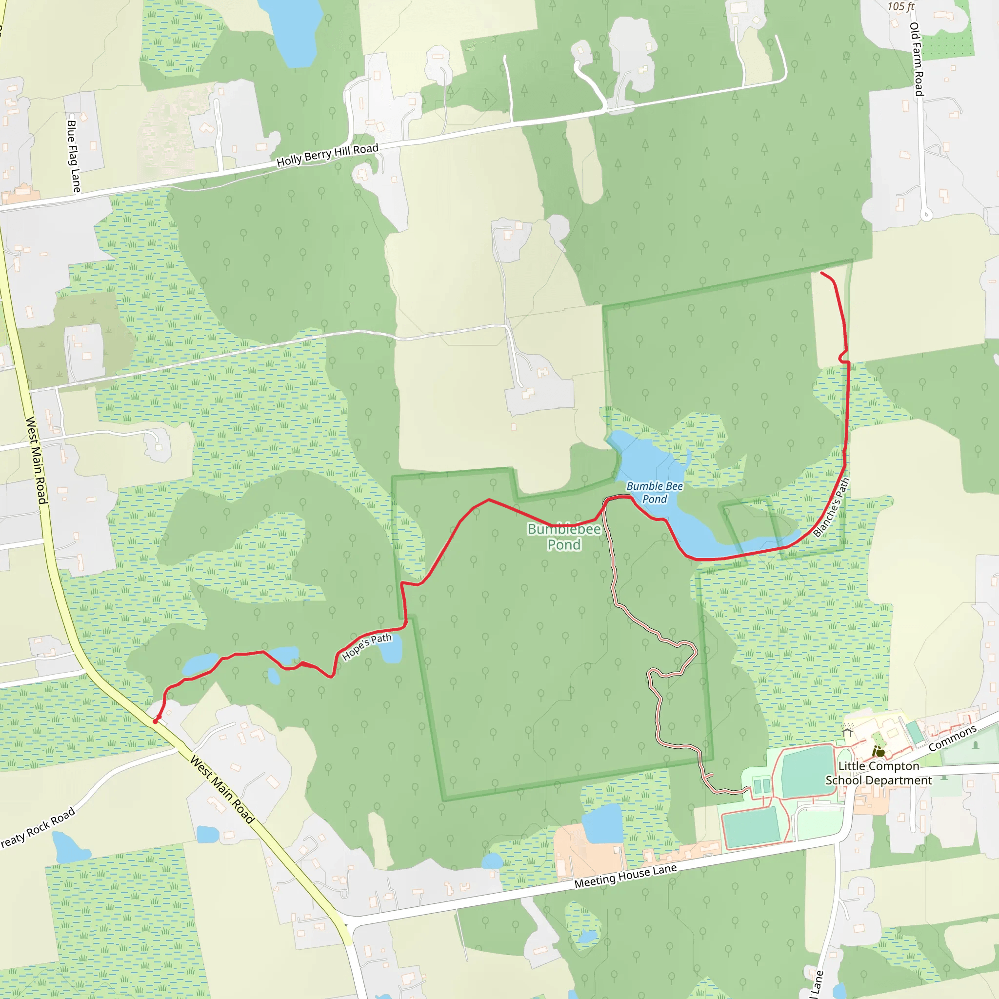 Hope's Path and Blanche's Path mobile static map