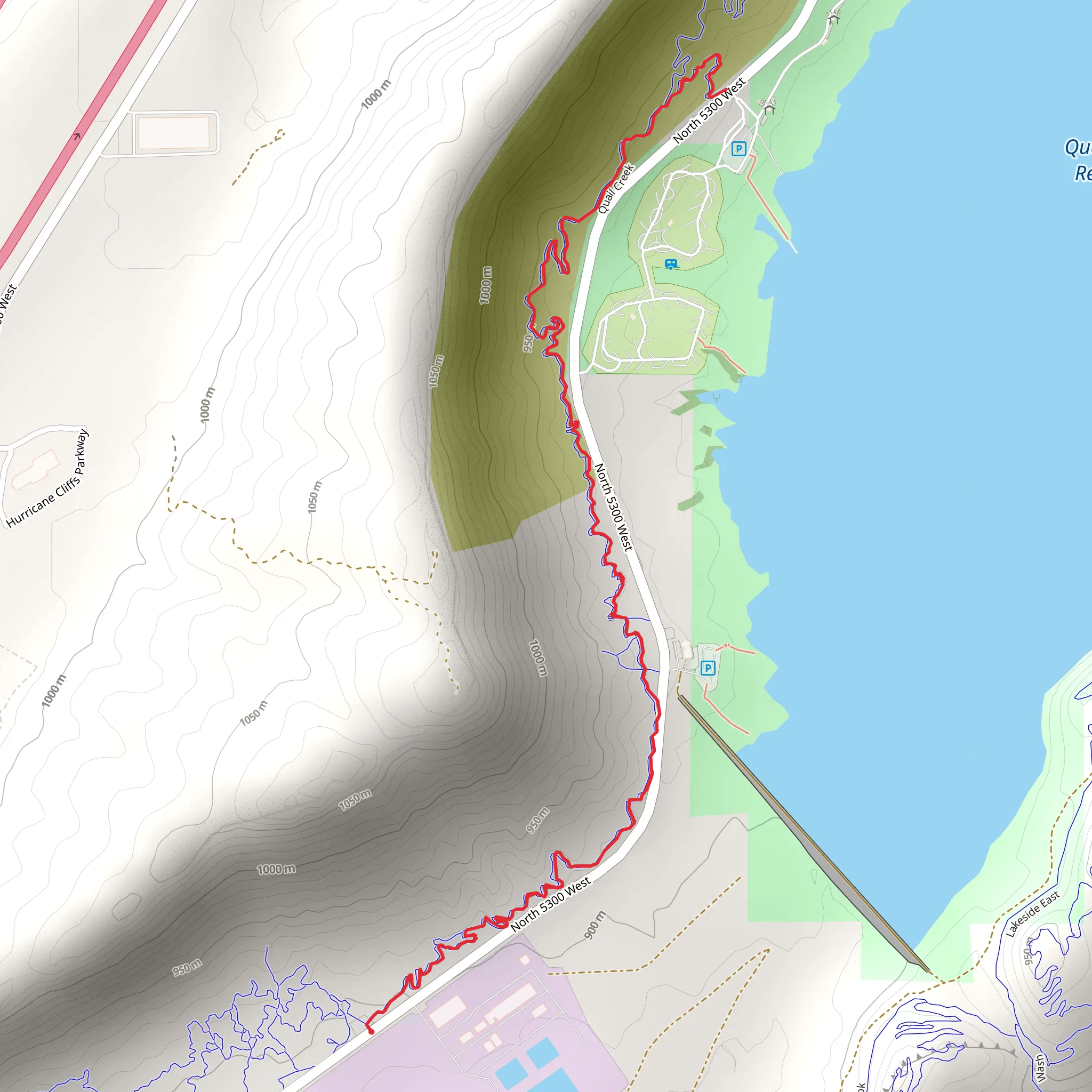 Quail Creek - Quail Creek Reservoir mobile static map