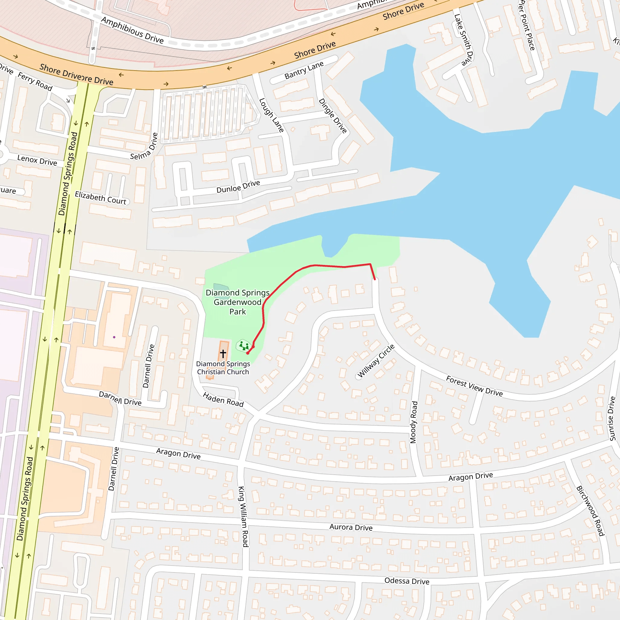 Diamond Springs Greeenwood Park mobile static map