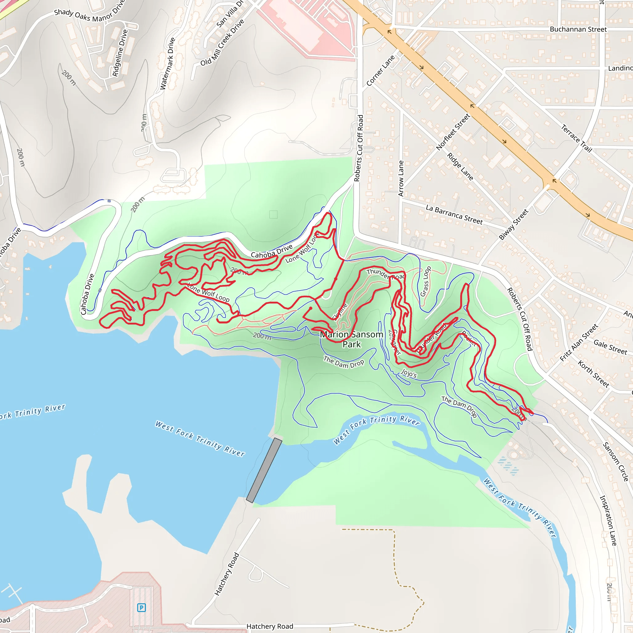 Lone Wolf and Thunder Road Loop mobile static map