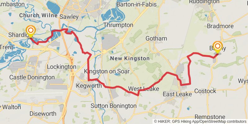 Midshires Way stage 11 Map