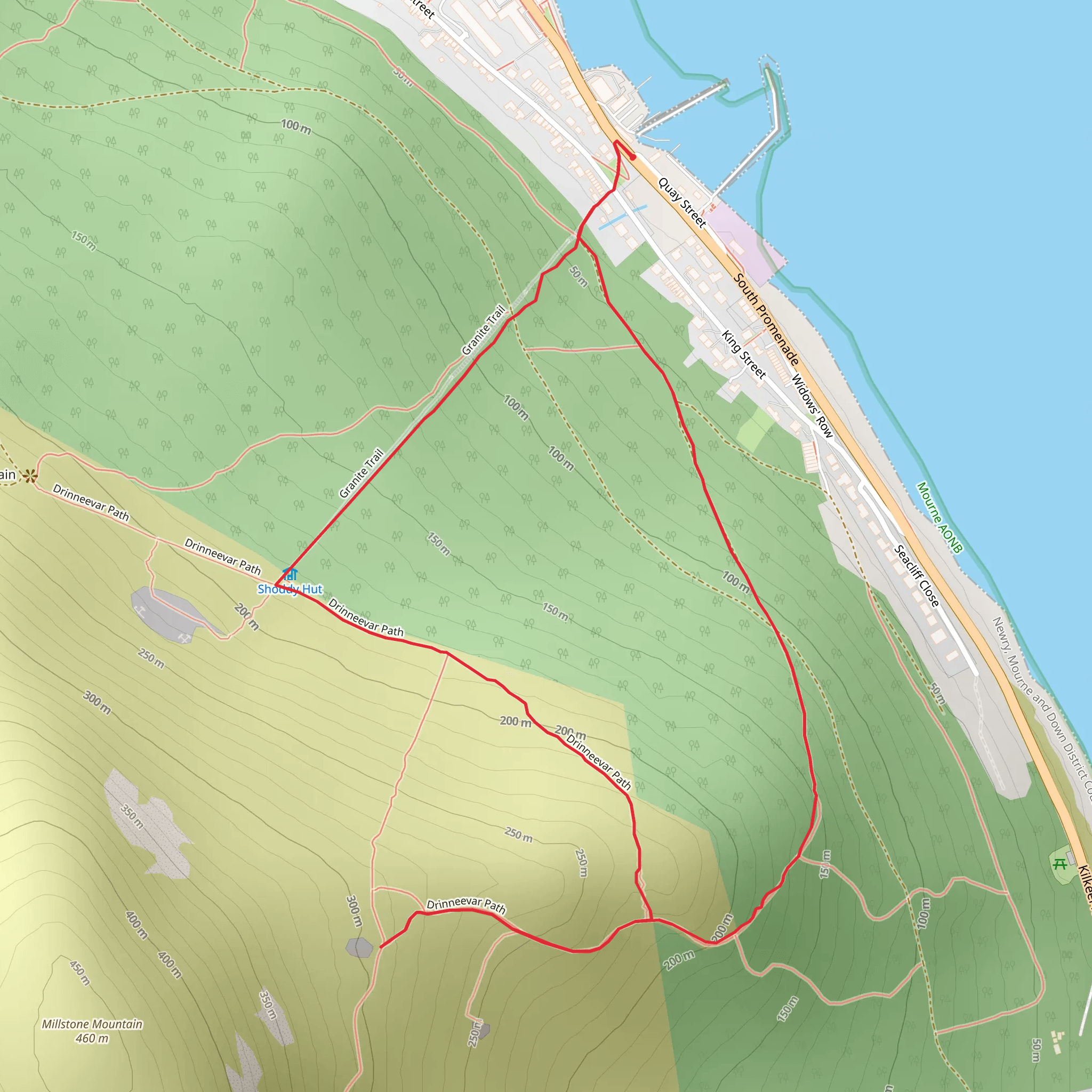 Granite Trail - Bogie Line and Drinneevar Loop mobile static map