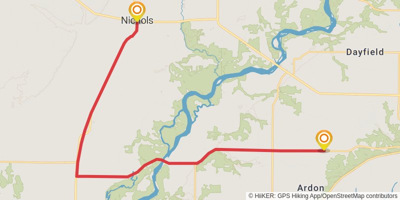American Discovery Trail North Route stage 128 Map