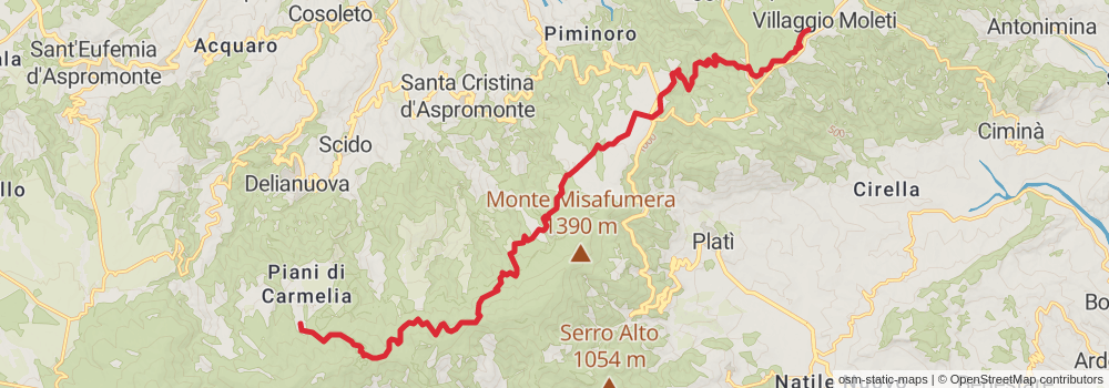 Sentiero Italia - Calabria Section stage 66 Map
