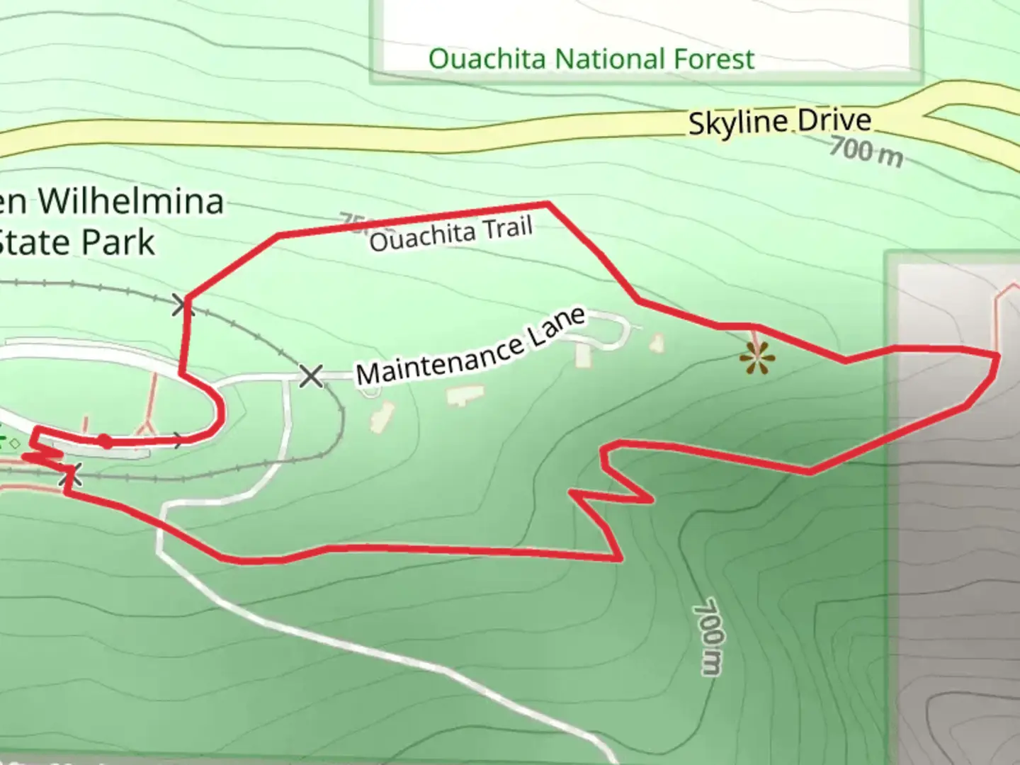 An image depicting the trail Ouachita Trail Loop and its surrounding area.