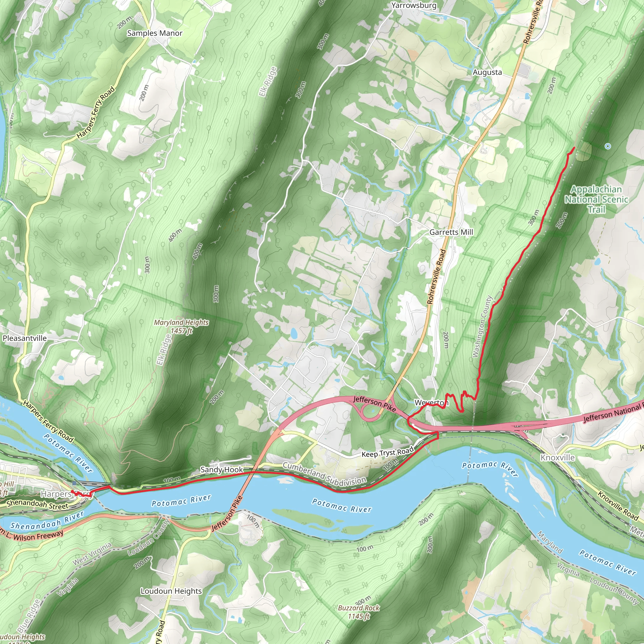 Appalachian Trail - Harpers Ferry mobile static map