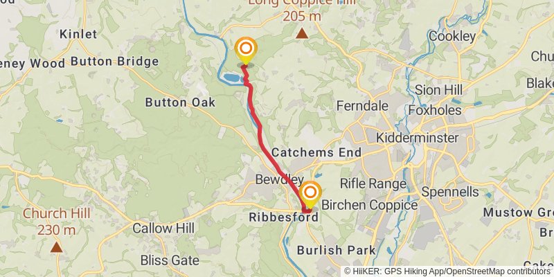 Loop Walk from Bewdley stage 3 Map
