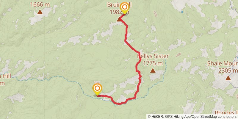 Idaho Centennial Trail stage 55 Map