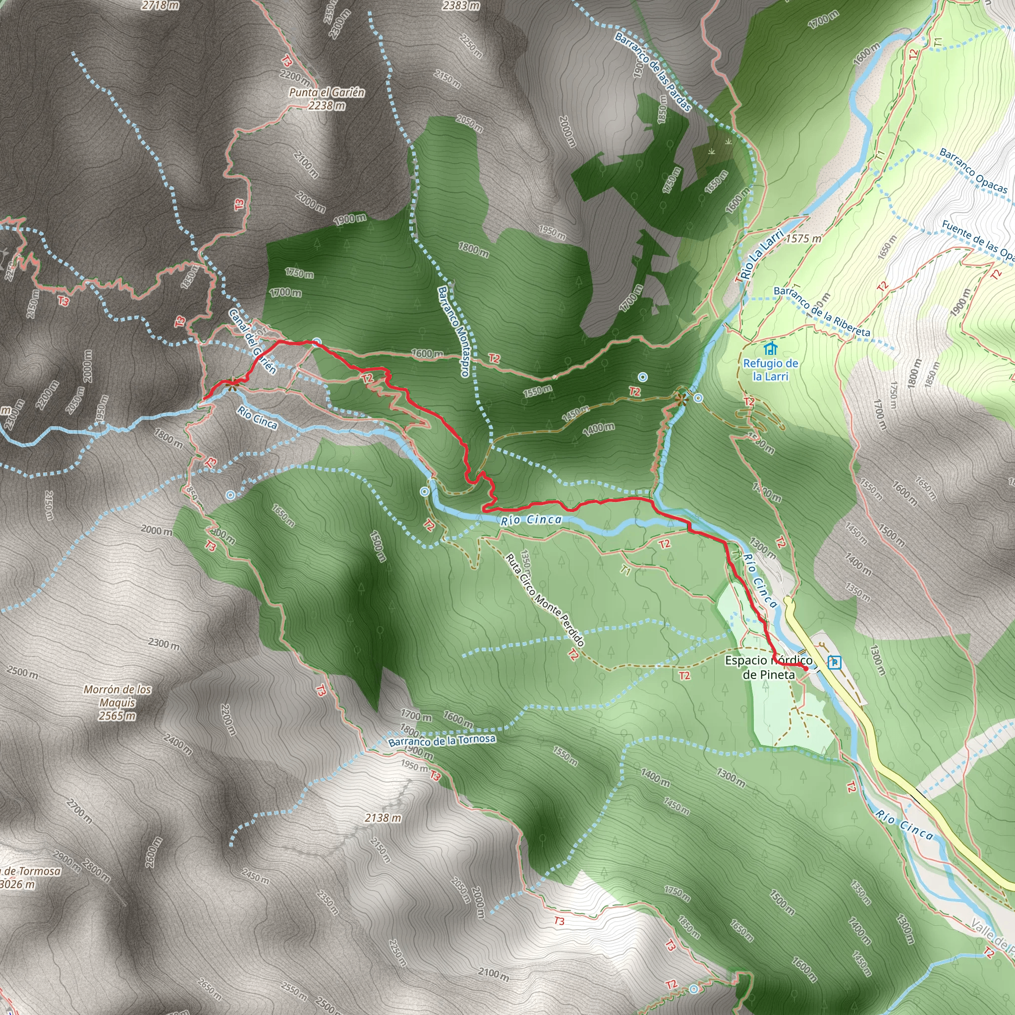 Collada de Pineta - Cascada del Cinca mobile static map