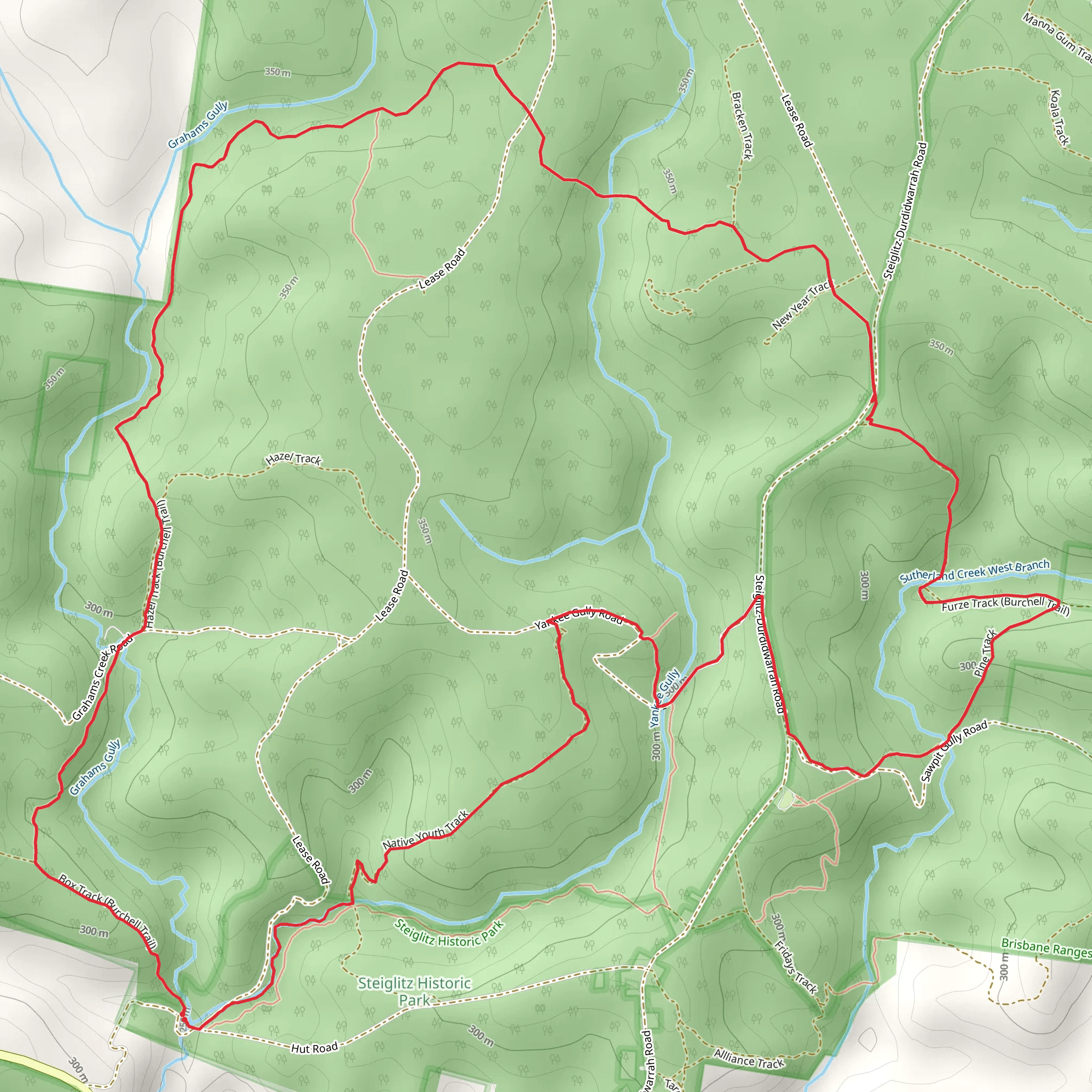 Three Creeks Walk mobile static map