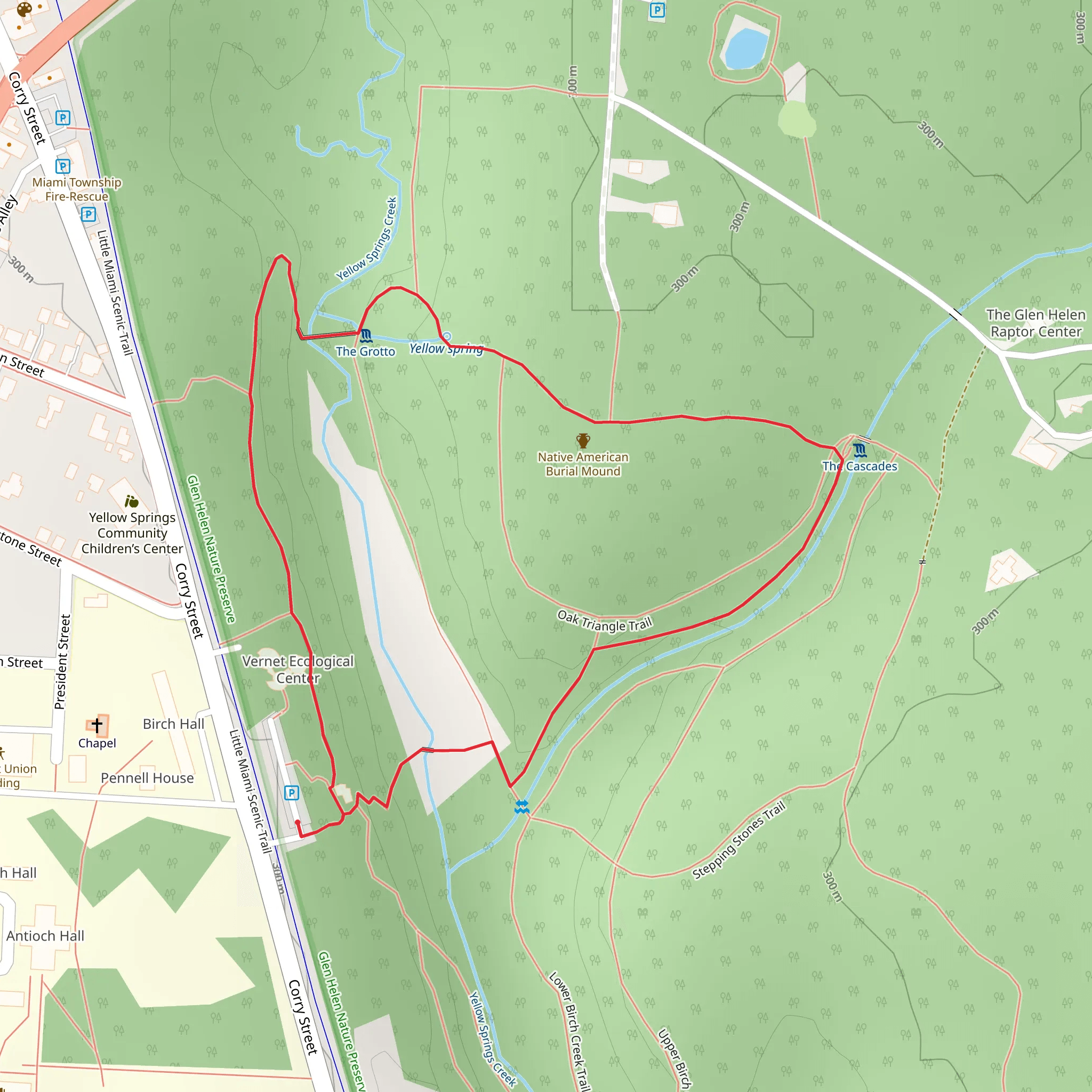 Yellow Springs Creek Loop mobile static map