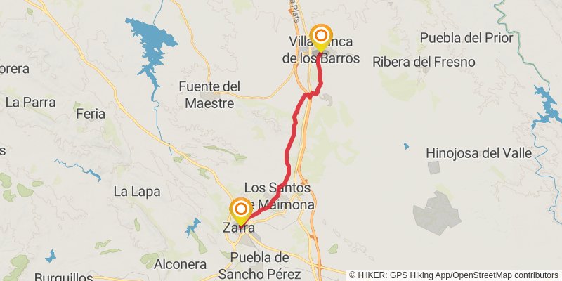 Via de la Plata stage 9 Map