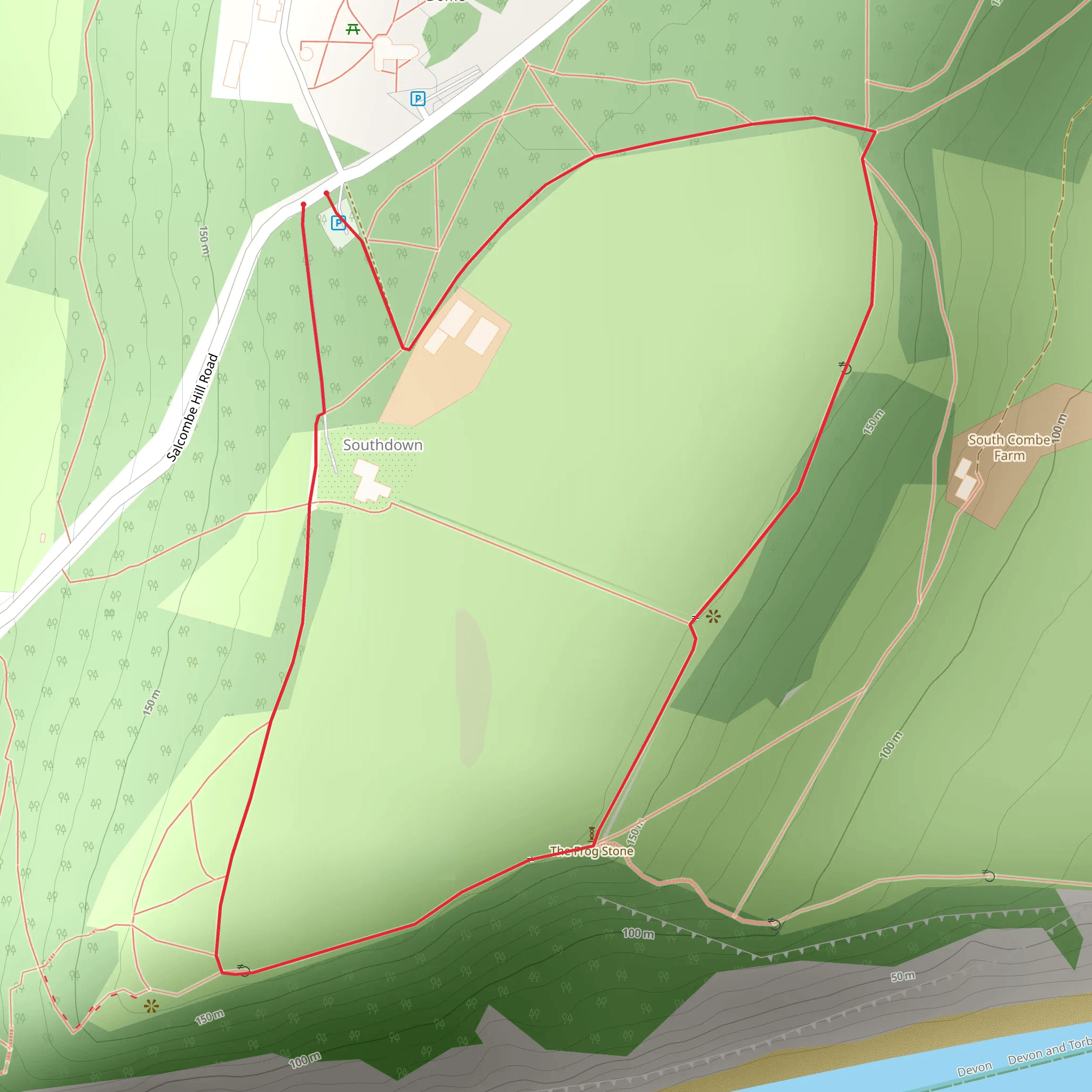 Salcombe Views and Valleys mobile static map
