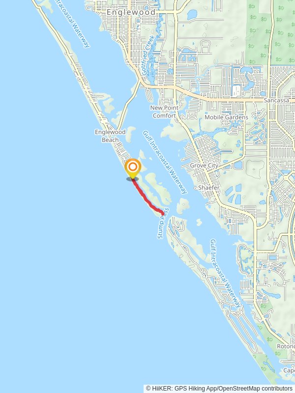 Stump Pass Beach State Park Trail mobile static map