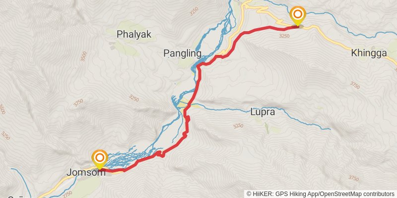 Annapurna Circuit Trek stage 10 Map