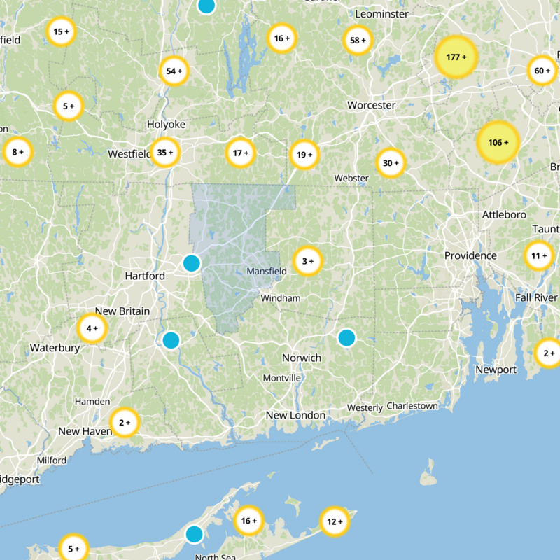Tolland County Static Map