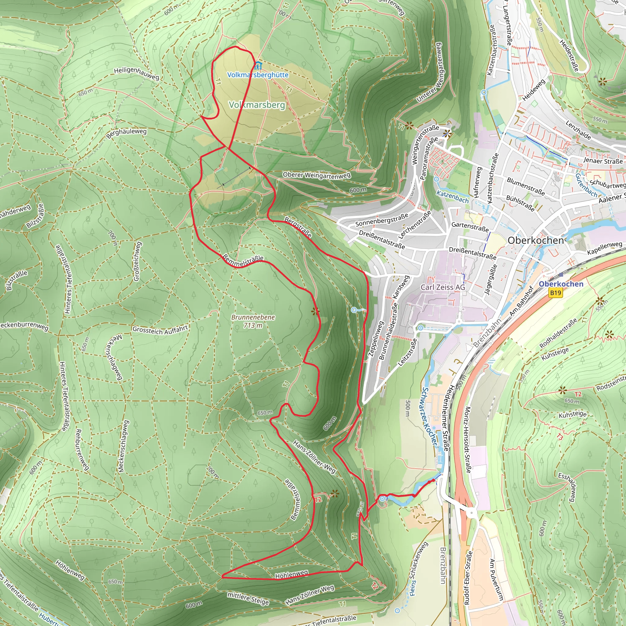 Rundwanderweg Oberkochen mobile static map