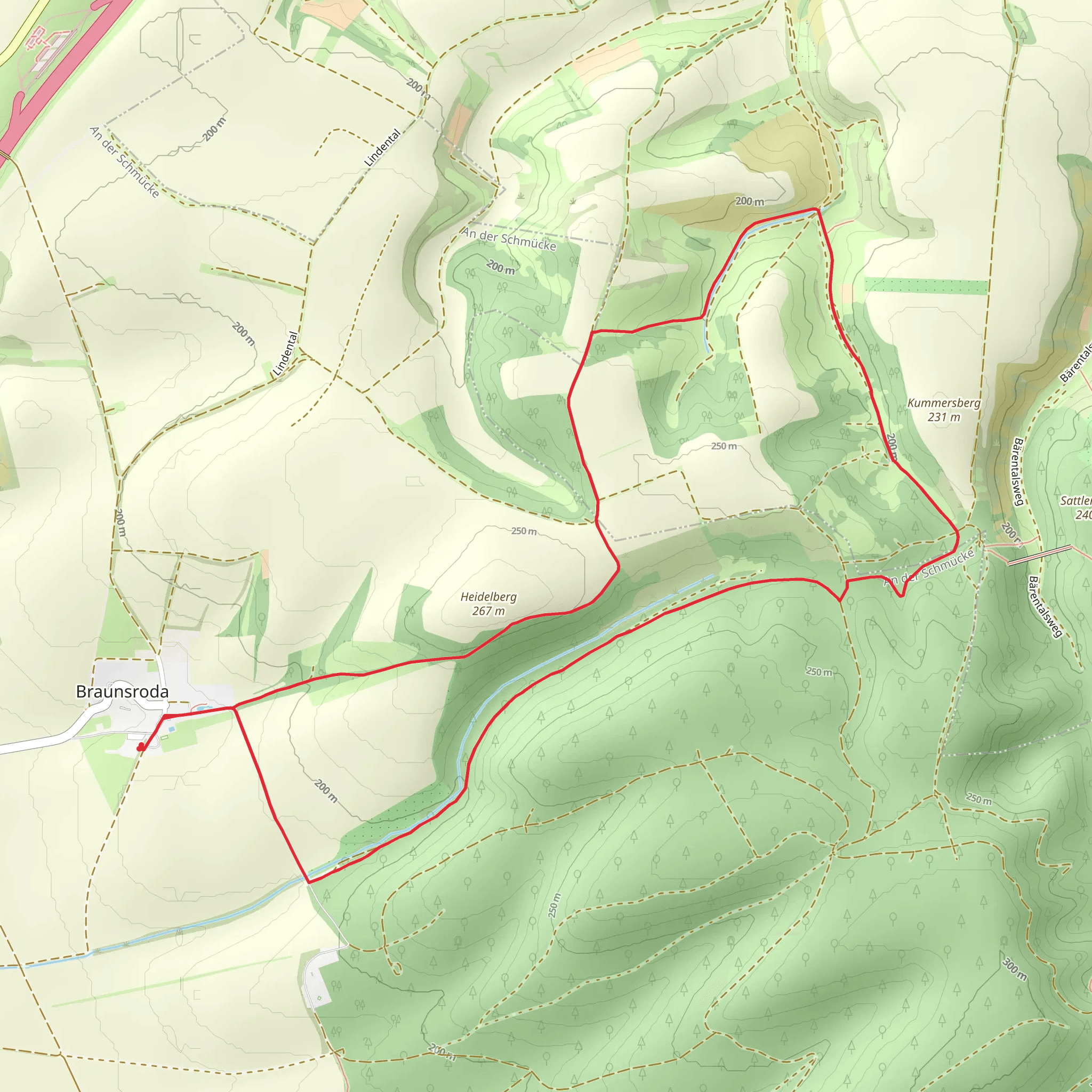 Hohe Schrecke Enzian Wiesenweg mobile static map