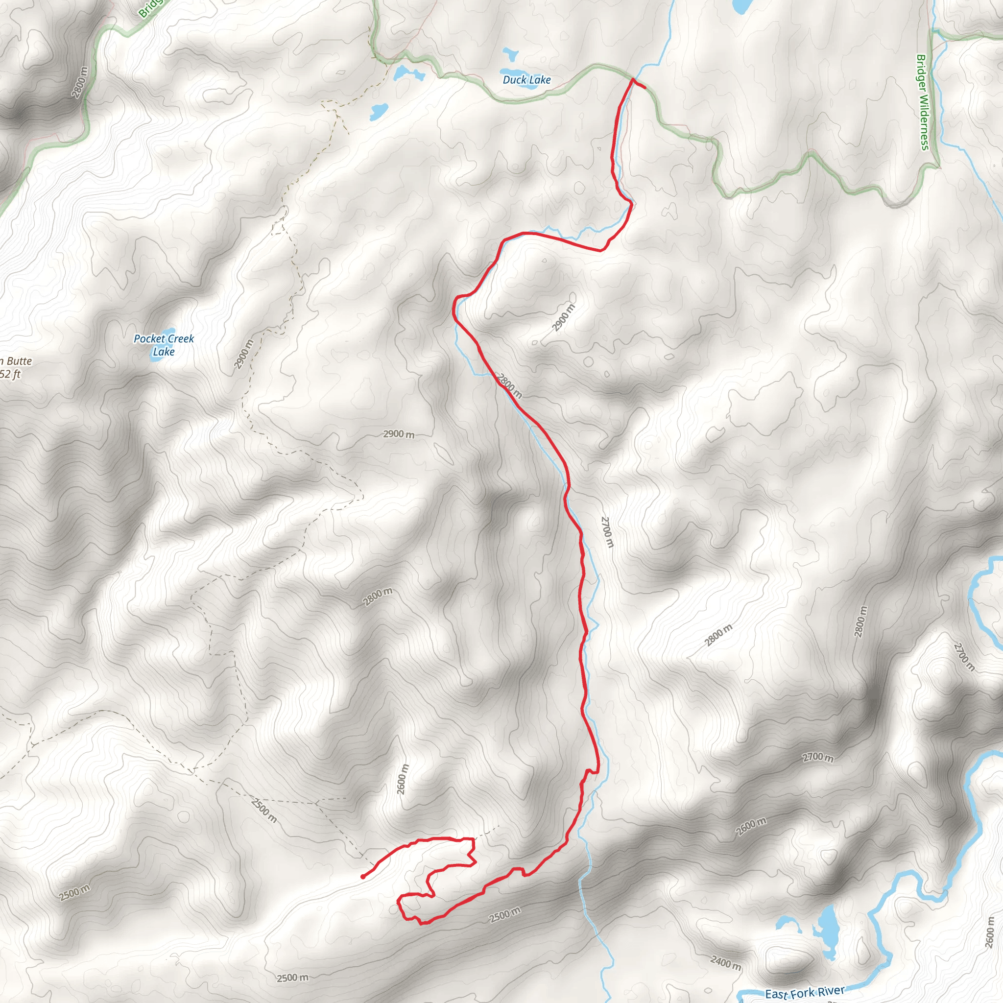 Jim Creek Out and Back mobile static map