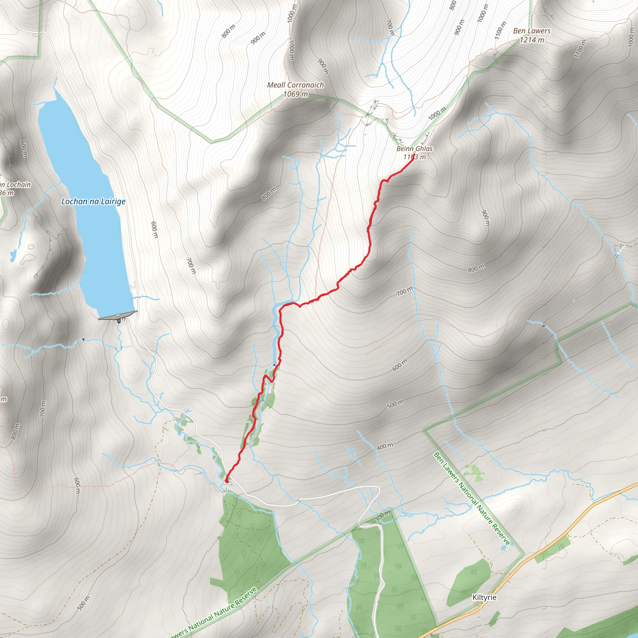 Beinn Ghlas mobile static map