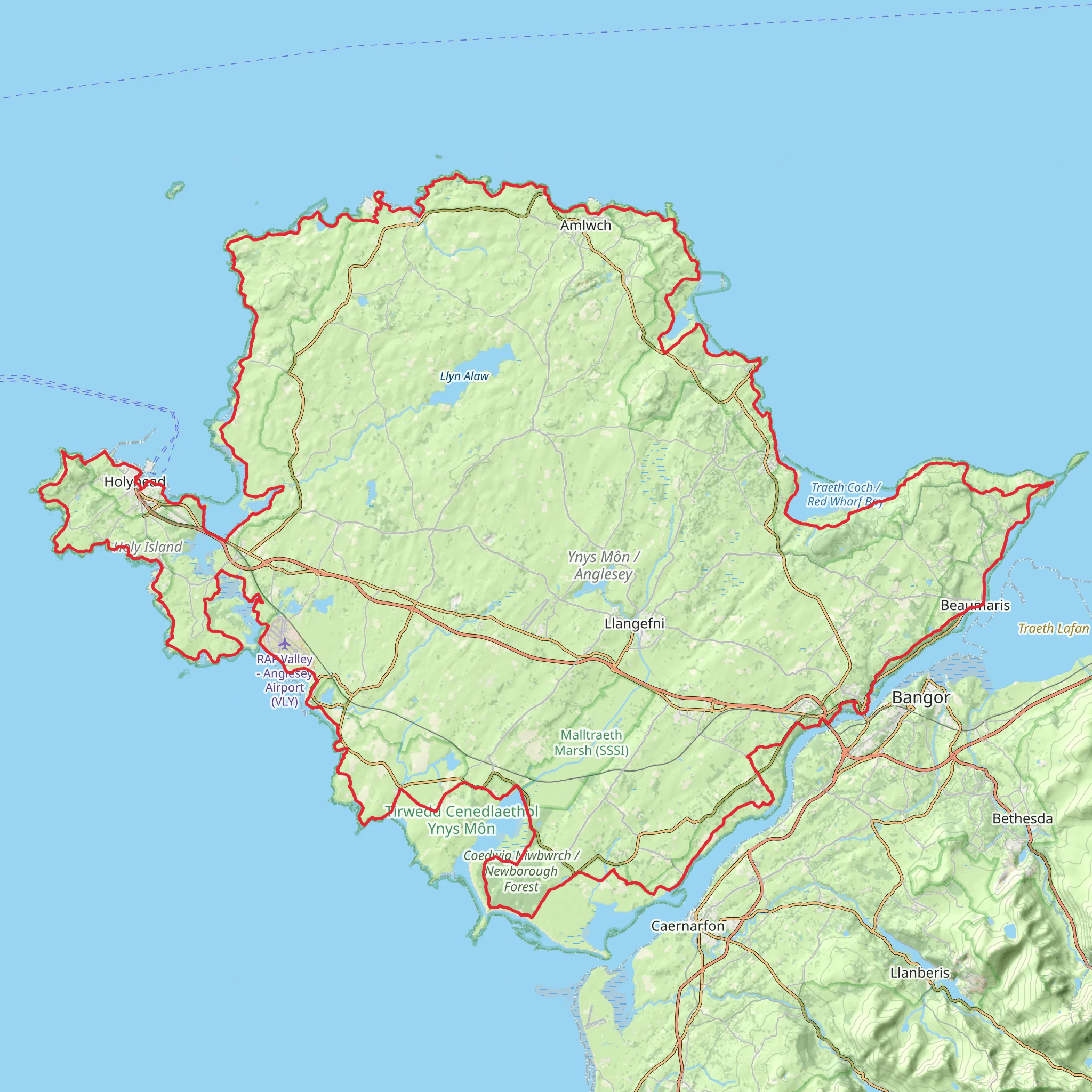 Anglesey Coastal Path mobile static map