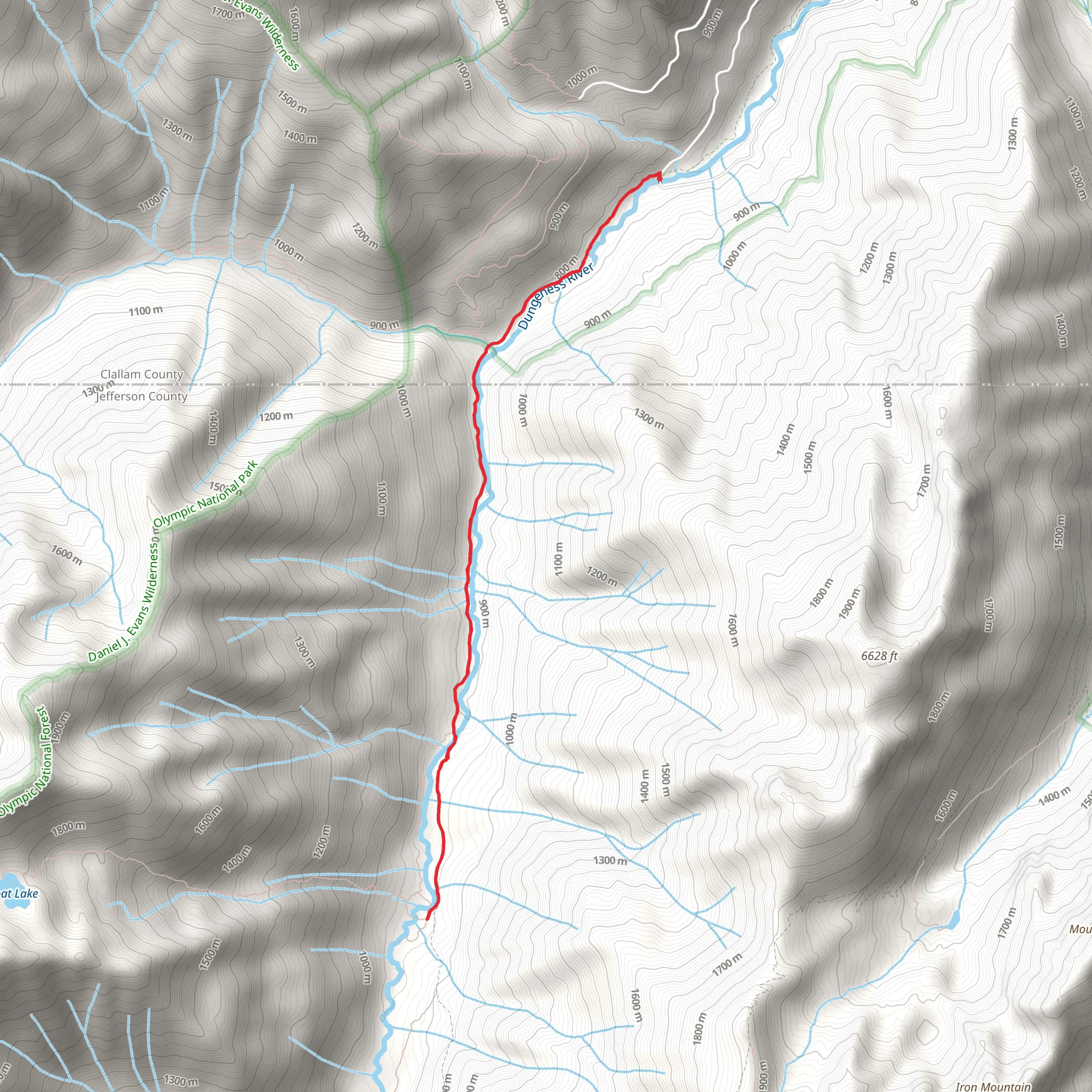 Camp Handy via Dungeness Trail mobile static map
