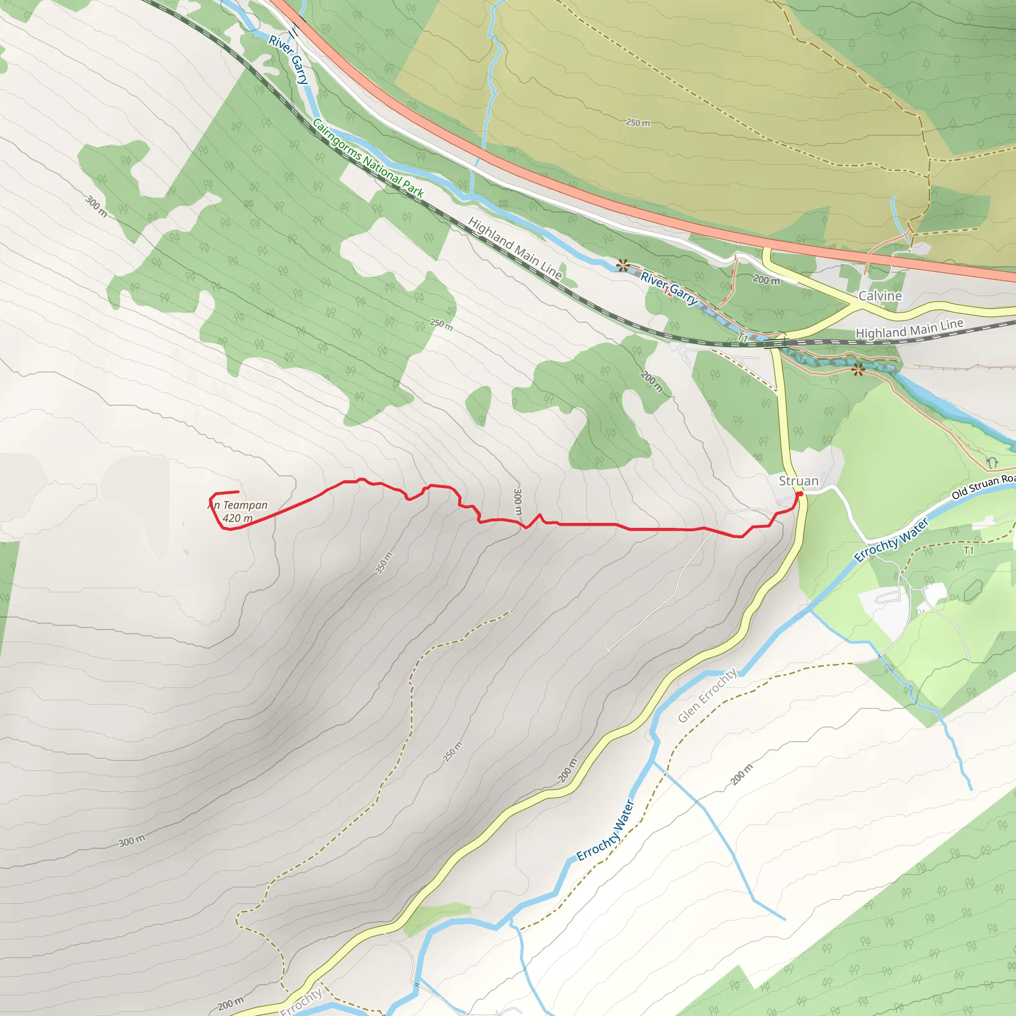 Struan Point Walk mobile static map