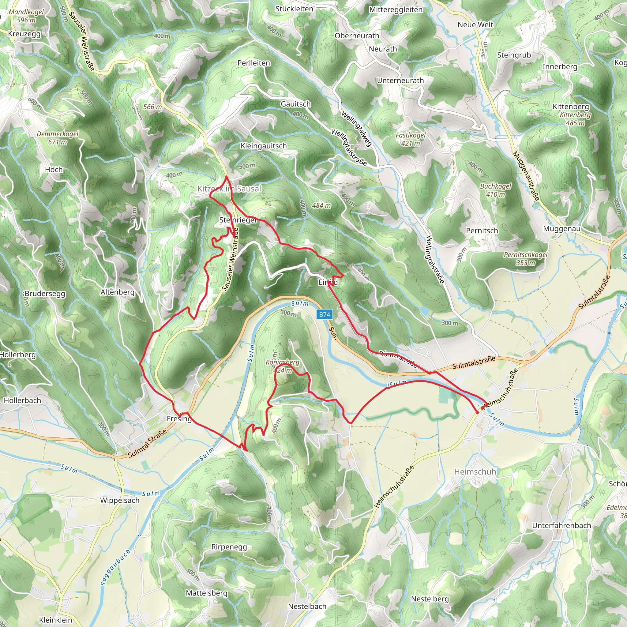 Panorama Gallery Sulmtal Sausal Trail mobile static map