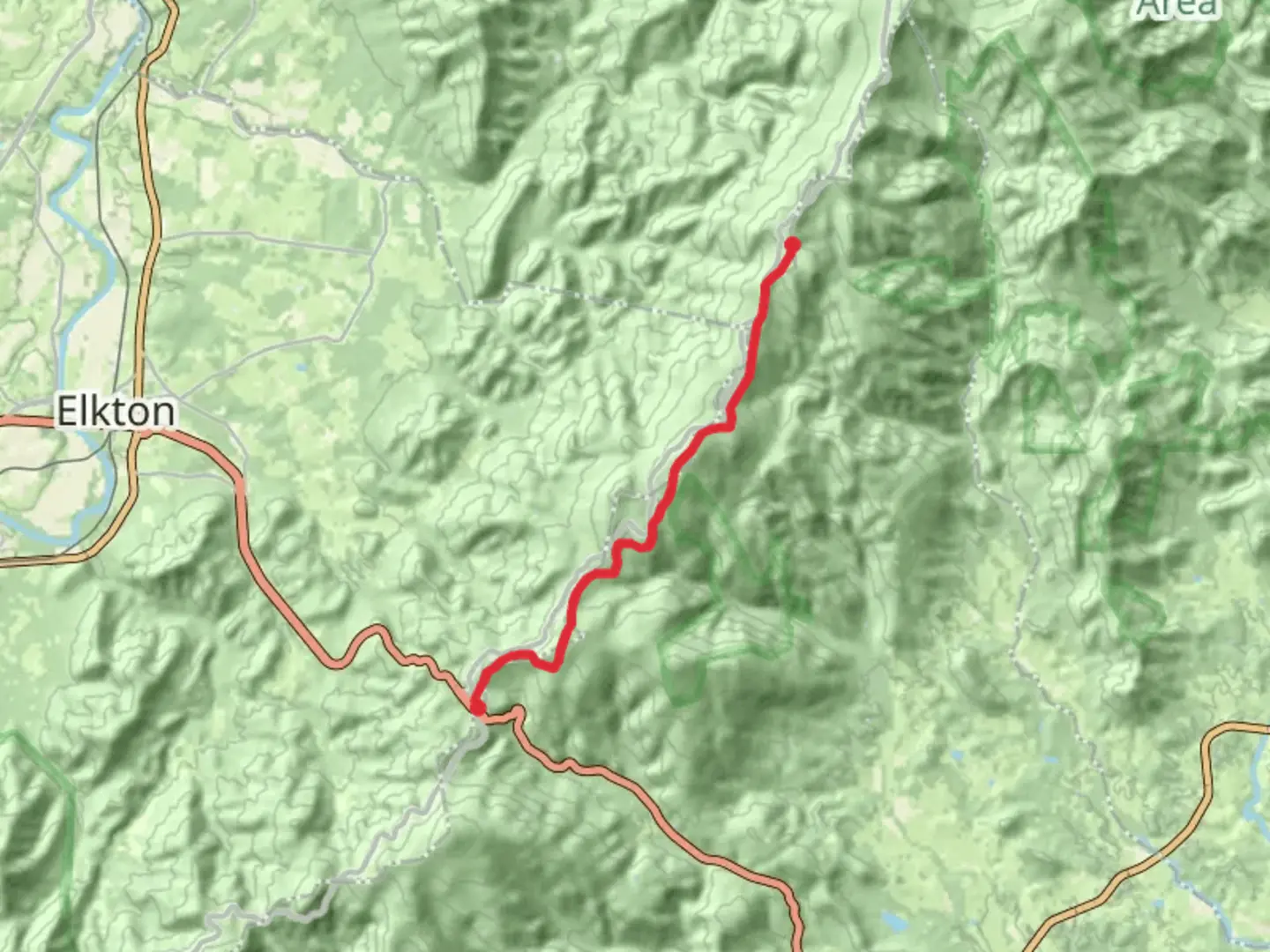 An image depicting the trail Appalachian Trail from Swift Run Gap and its surrounding area.